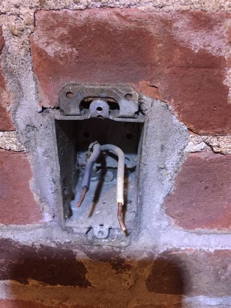 replacing metal junction box in masrony wall|junction box replacement.